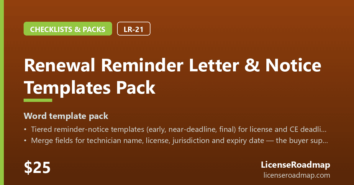 Renewal Reminder Letter & Notice Templates Pack